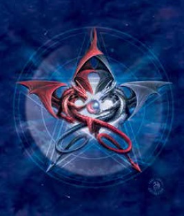 (image for) Pentagram Dragon T-Shirt - Click Image to Close